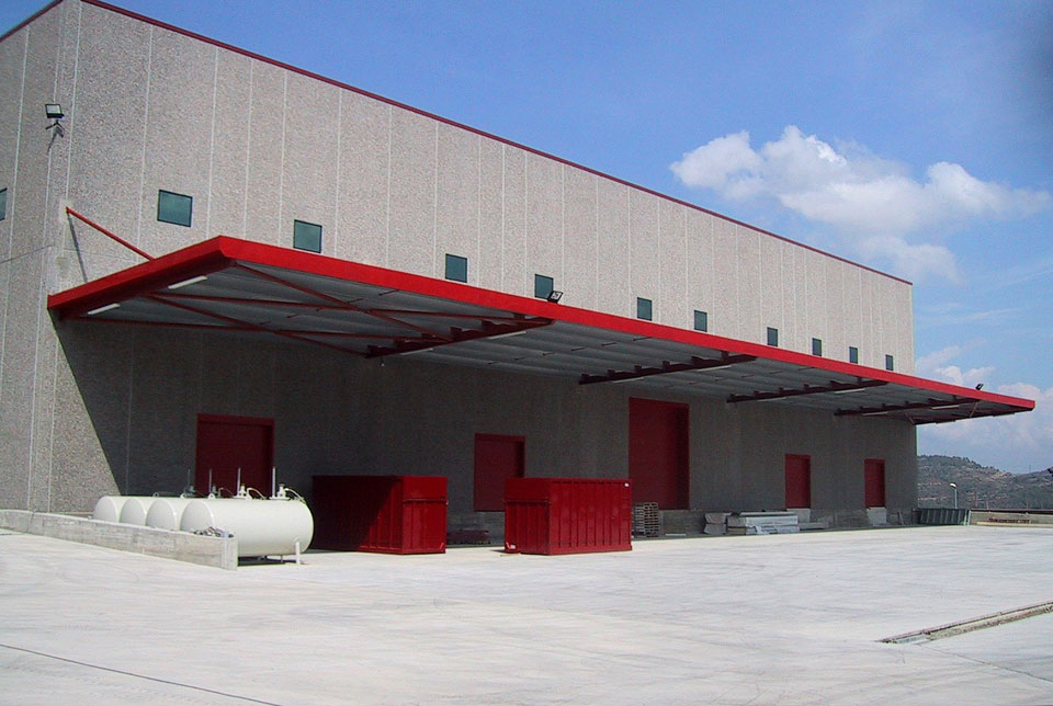Marquesina nave industrial